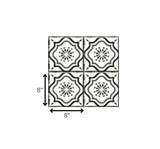8" X 8" Black And White Mosaic Peel And Stick Removable Tiles - Homeroots - Flyclothing LLC
