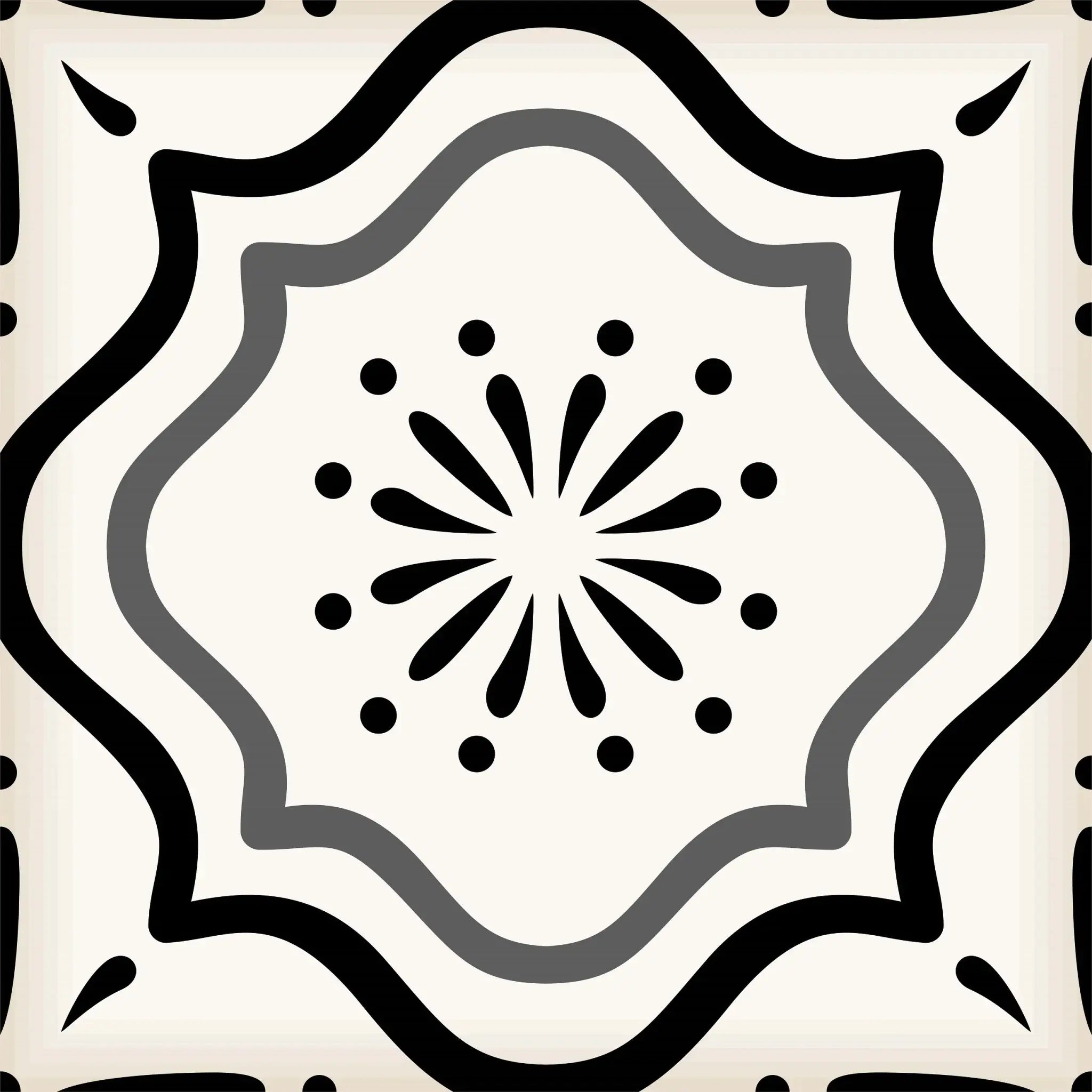 8" X 8" Black And White Mosaic Peel And Stick Removable Tiles - Homeroots - Flyclothing LLC