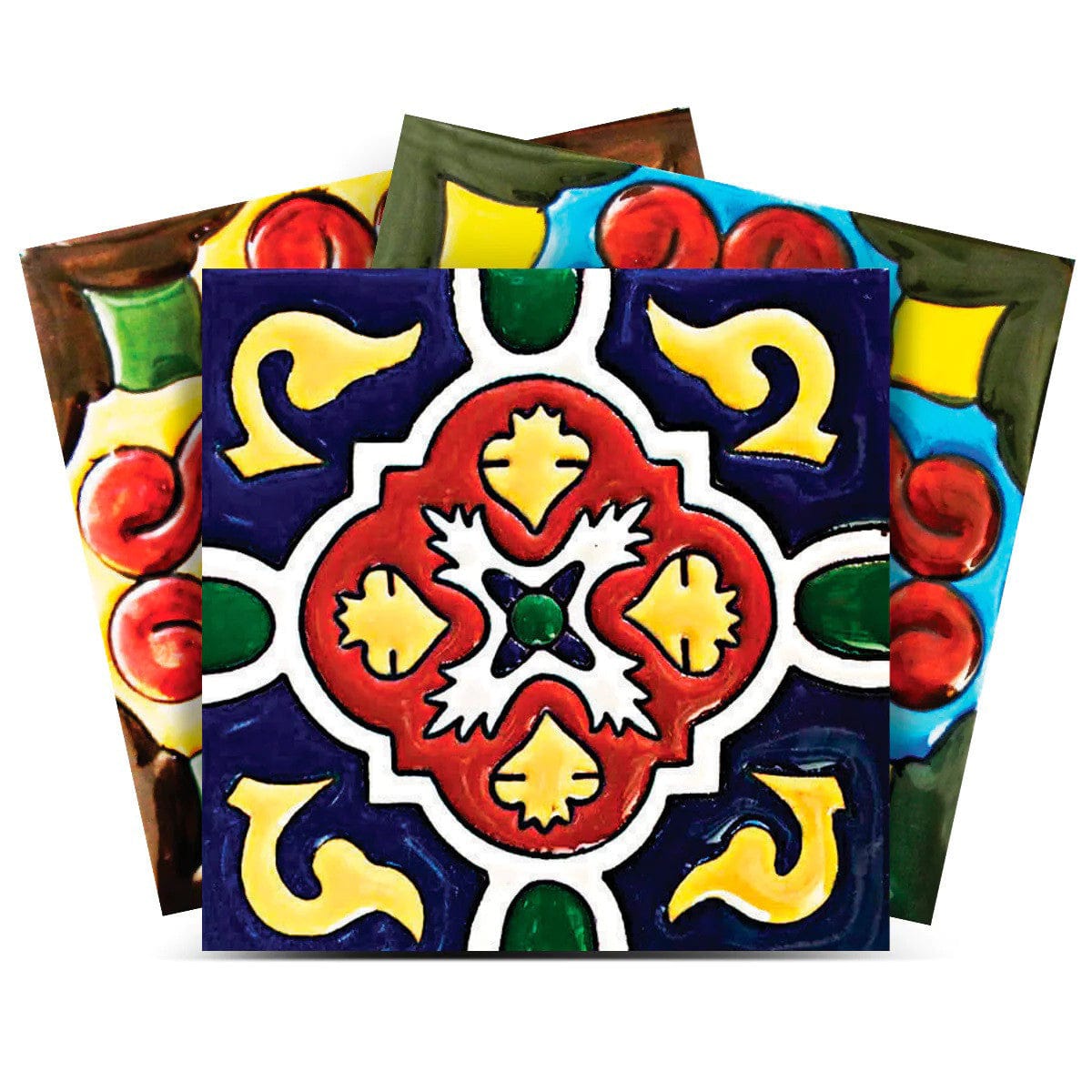 6" X 6" Festival Brights Mosaic Peel And Stick Removable Tiles - Homeroots