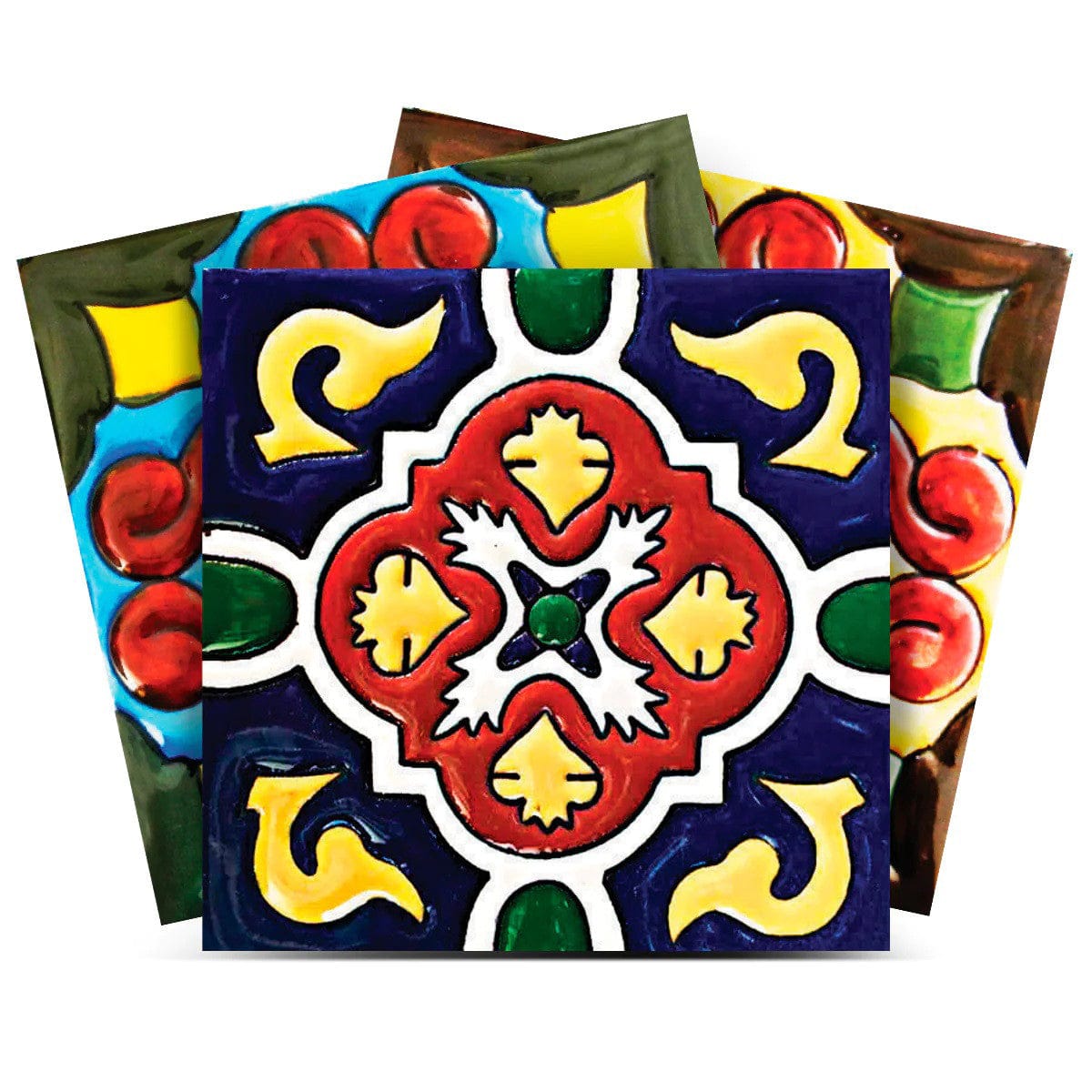 7" X 7" Festival Brights Mosaic Peel And Stick Removable Tiles - Homeroots