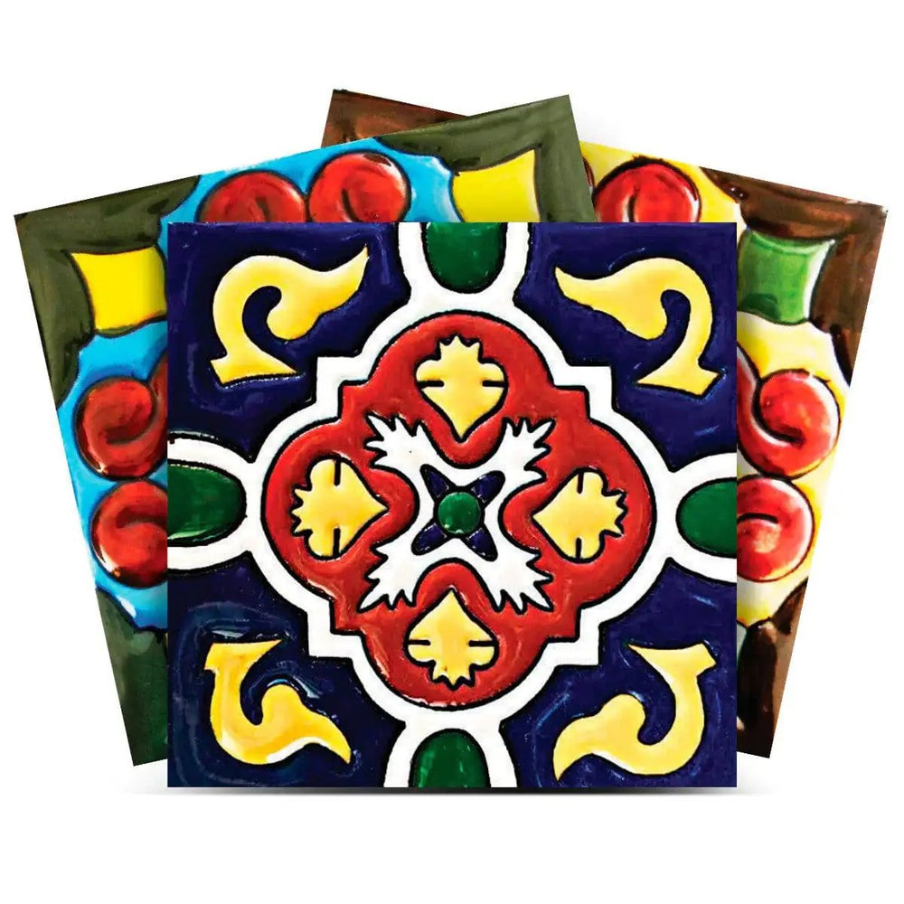 8" X 8" Festival Brights Mosaic Peel And Stick Removable Tiles - Homeroots