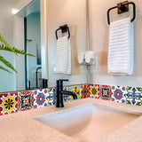 8" X 8" Festival Brights Mosaic Peel And Stick Removable Tiles - Homeroots - Flyclothing LLC