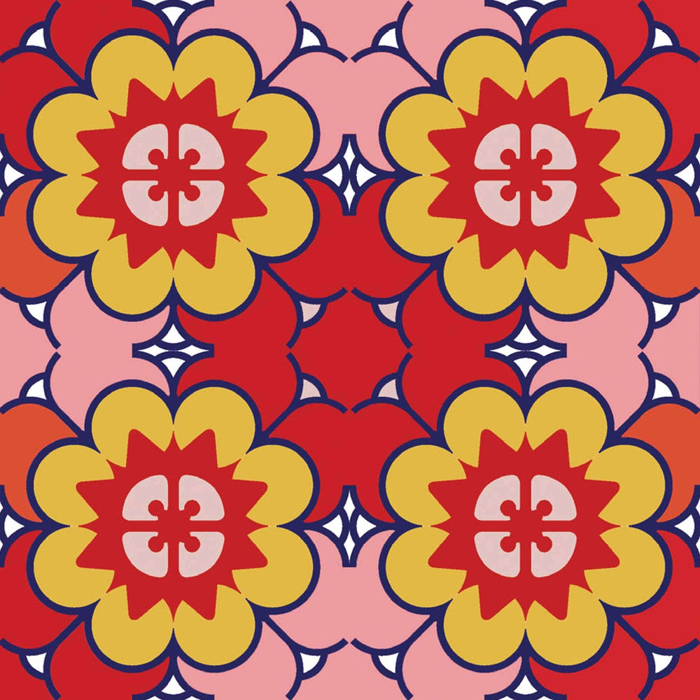 5" X 5" Mediterranean Brights Peel And Stick Removable Tiles - Homeroots - Flyclothing LLC