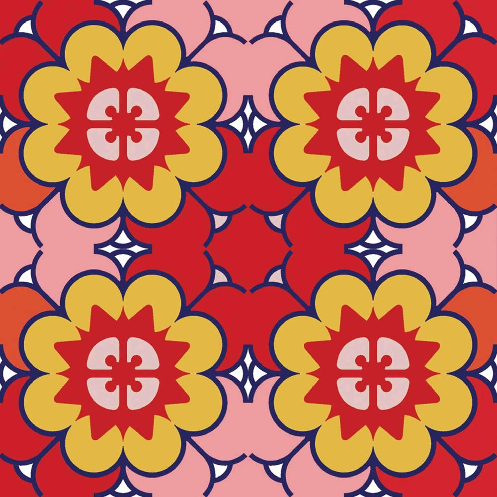 8" X 8" Mediterranean Brights Peel And Stick Removable Tiles - Homeroots - Flyclothing LLC