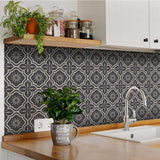 6" X 6" Burst Gray And White Peel And Stick Removable Tiles - Homeroots - Flyclothing LLC
