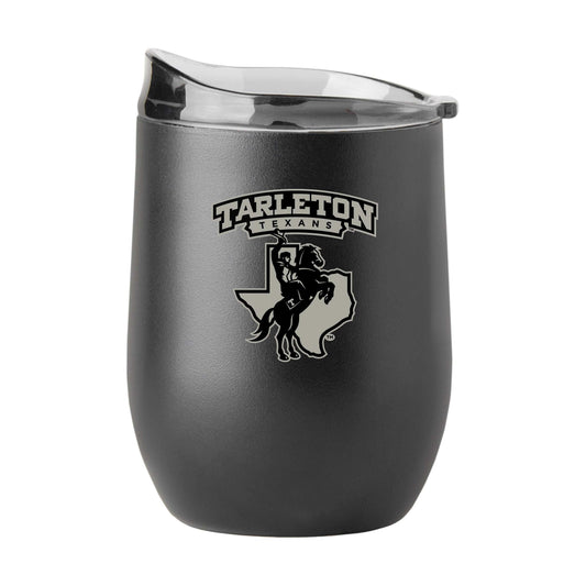 Tarleton State GunMetal 16oz Black Powder Coat Curved Beverage - Logo Brands - Flyclothing LLC