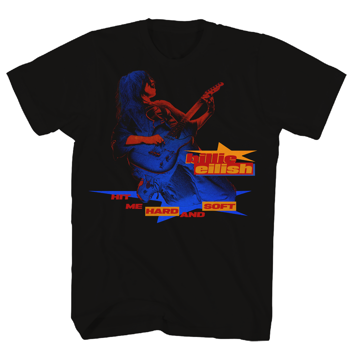 BILLIE EILISH HIT ME HARD AND SOFT GUITAR SOLO BLACK 100% RECYCLED ECOMAX T-SHIRT