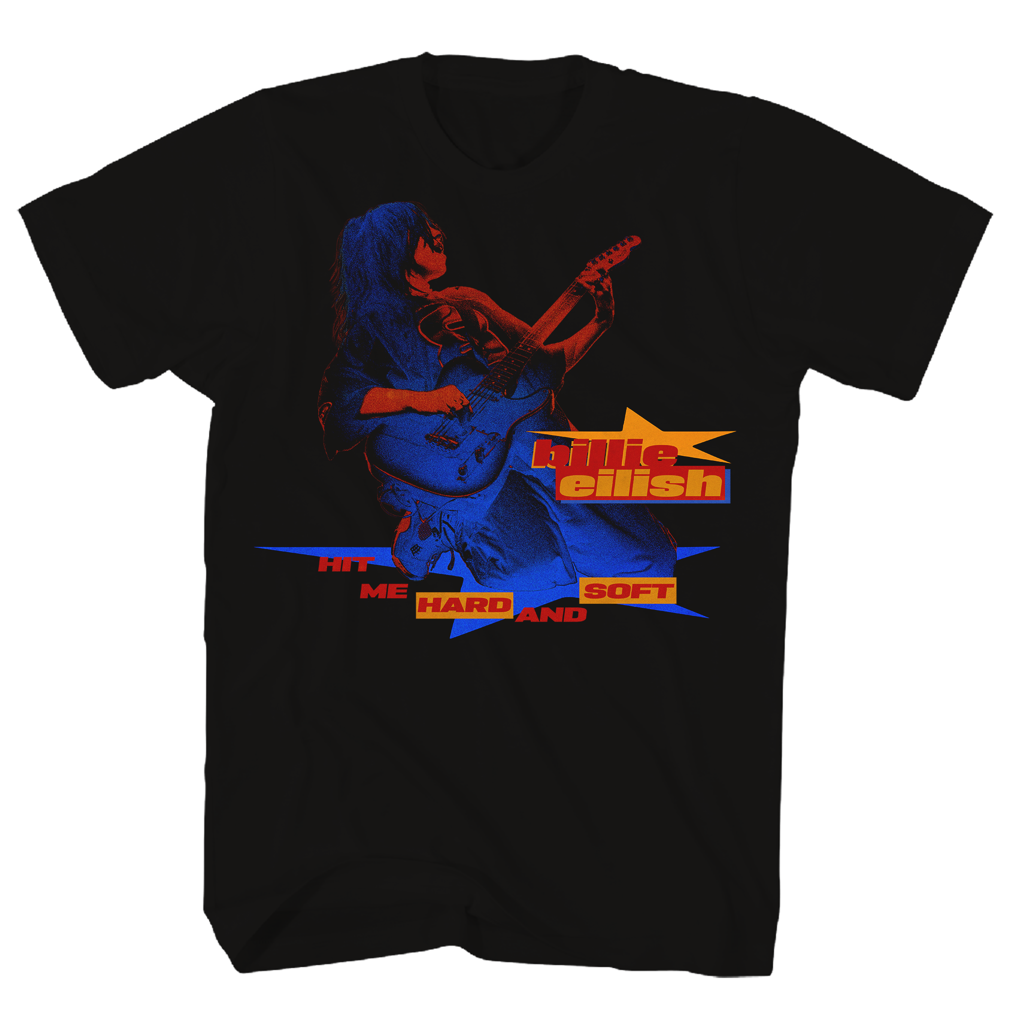 BILLIE EILISH HIT ME HARD AND SOFT GUITAR SOLO BLACK 100% RECYCLED ECOMAX T-SHIRT