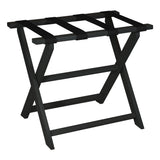 Earth Friendly Black Folding Luggage Rack With Black Straps - Homeroots