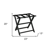 Earth Friendly Black Folding Luggage Rack With Black Straps - Homeroots - Flyclothing LLC