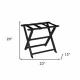 Earth Friendly Black Folding Luggage Rack With Black Straps - Homeroots - Flyclothing LLC