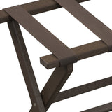 Earth Friendly Brown Folding Luggage Rack With Brown Straps - Homeroots