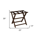 Earth Friendly Brown Folding Luggage Rack With Brown Straps - Homeroots - Flyclothing LLC