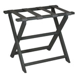 Earth Friendly Dark Gray Folding Luggage Rack With Gray Straps - Homeroots