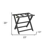 Earth Friendly Dark Gray Folding Luggage Rack With Gray Straps - Homeroots - Flyclothing LLC