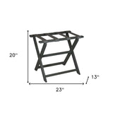 Earth Friendly Dark Gray Folding Luggage Rack With Gray Straps - Homeroots - Flyclothing LLC