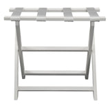 Earth Friendly White Folding Luggage Rack With White Straps - Homeroots