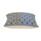 Gray And Blue Aztec Diamond Throw Pillow - Homeroots