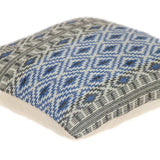 Gray And Blue Aztec Diamond Throw Pillow - Homeroots - Flyclothing LLC