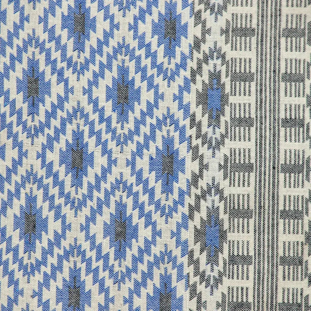 Gray And Blue Aztec Diamond Throw Pillow - Homeroots - Flyclothing LLC
