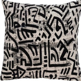 Black And White Abstract Velvet Throw Pillow - Homeroots - Flyclothing LLC