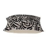 Black And White Abstract Velvet Throw Pillow - Homeroots