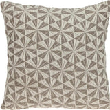 Pale Brown Pinwheels Throw Pillow - Homeroots