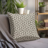 Pale Brown Pinwheels Throw Pillow - Homeroots - Flyclothing LLC