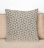 Pale Brown Pinwheels Throw Pillow - Homeroots