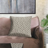 Pale Brown Pinwheels Throw Pillow - Homeroots - Flyclothing LLC