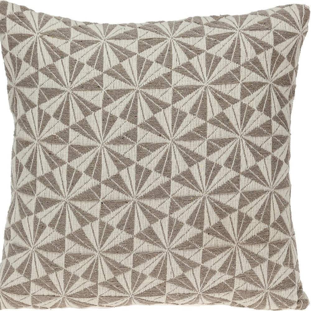 Pale Brown Pinwheels Throw Pillow - Homeroots - Flyclothing LLC