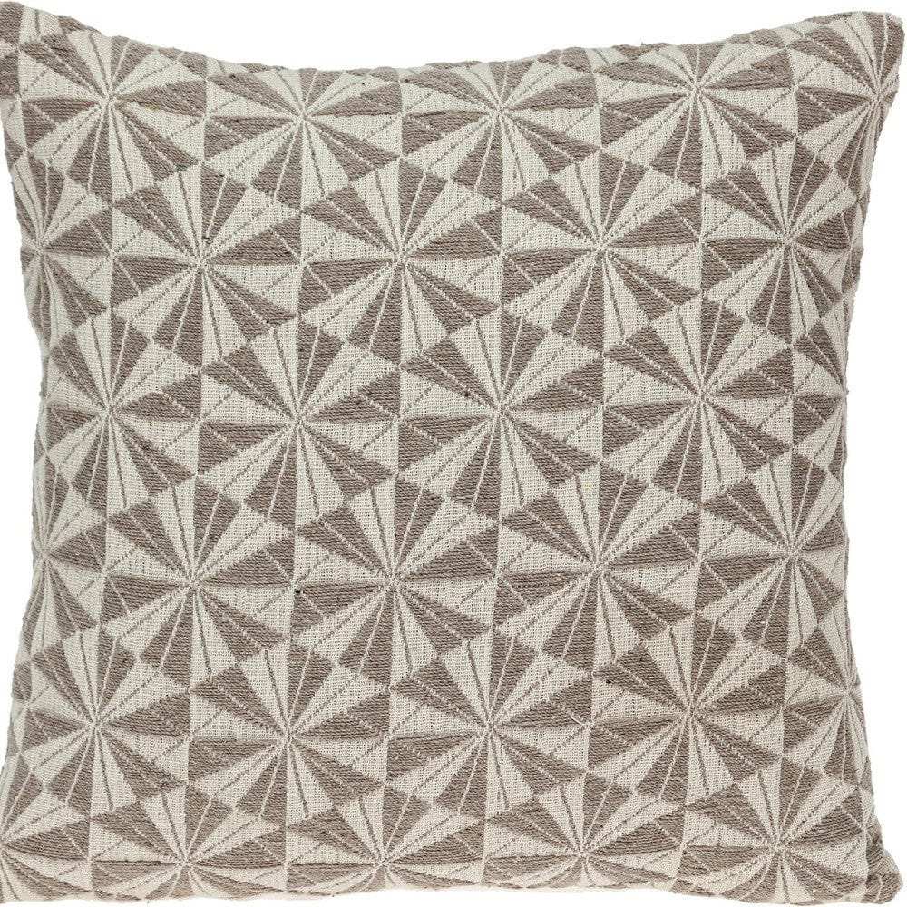 Pale Brown Pinwheels Throw Pillow - Homeroots - Flyclothing LLC