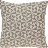 Pale Brown Pinwheels Throw Pillow - Homeroots