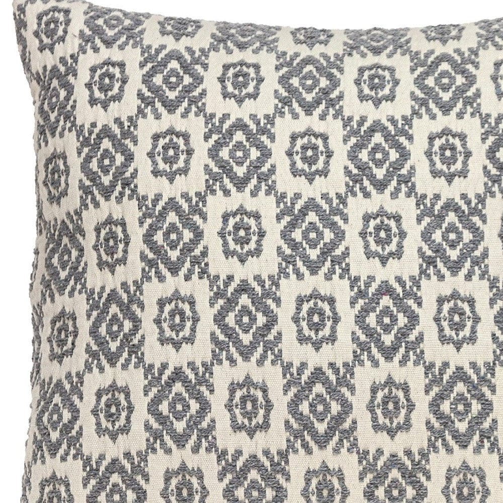 16" Gray Cotton Throw Pillow - Homeroots - Flyclothing LLC