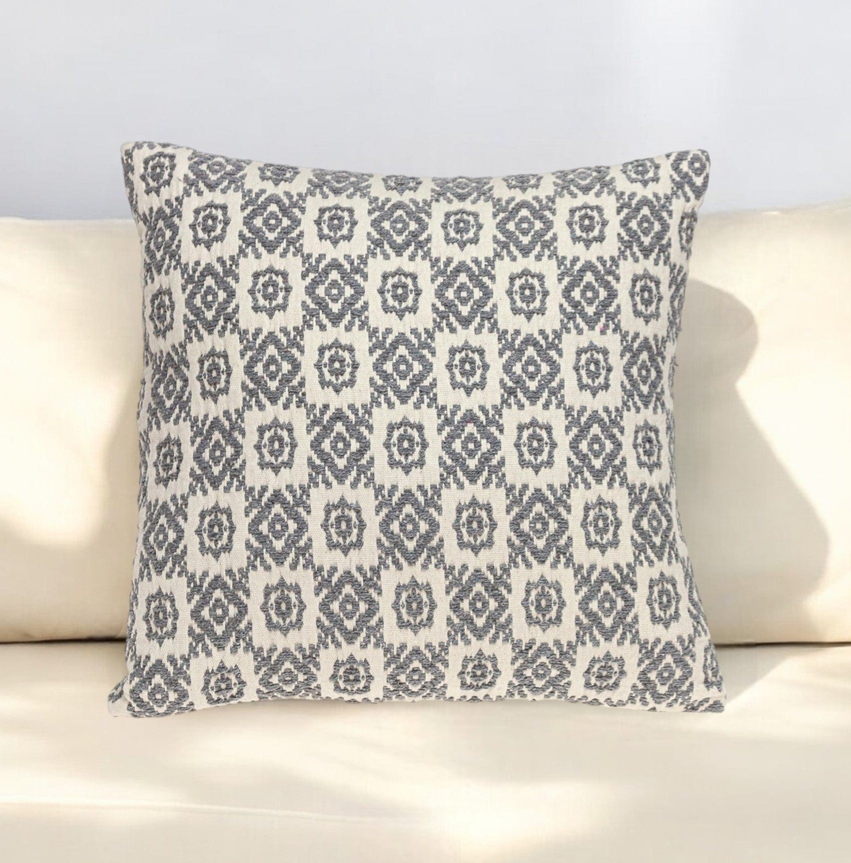 16" Gray Cotton Throw Pillow - Homeroots - Flyclothing LLC
