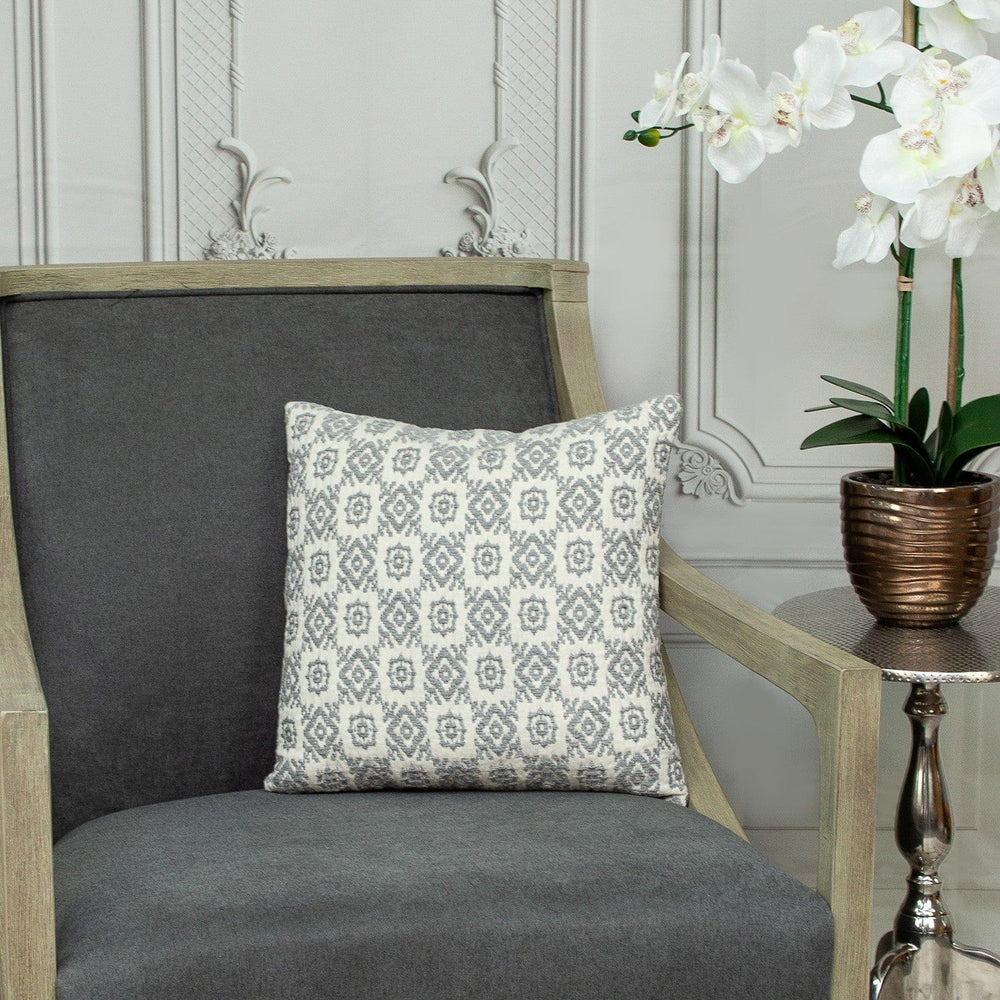 16" Gray Cotton Throw Pillow - Homeroots - Flyclothing LLC