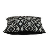 Jet Black And White Geo Throw Pillow - Homeroots - Flyclothing LLC