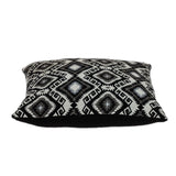 Jet Black And White Geo Throw Pillow - Homeroots