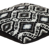 Jet Black And White Geo Throw Pillow - Homeroots - Flyclothing LLC