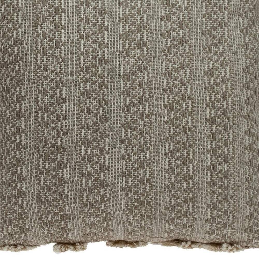 Neutral Sand Woven Throw Pillow - Homeroots - Flyclothing LLC