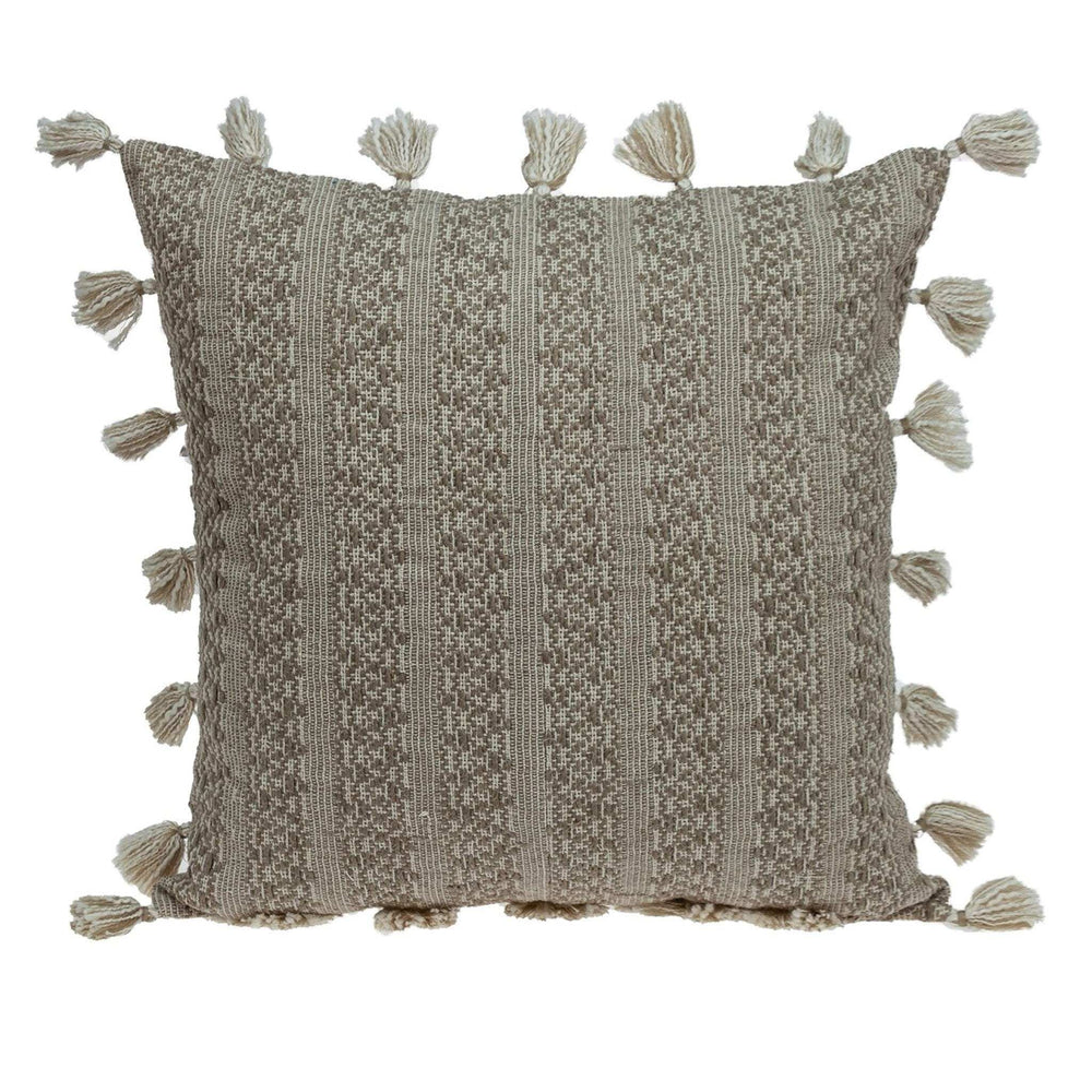 Neutral Sand Woven Throw Pillow - Homeroots - Flyclothing LLC
