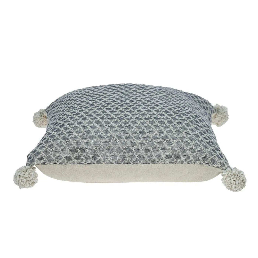 Gray Pearl Pom Throw Pillow - Homeroots - Flyclothing LLC