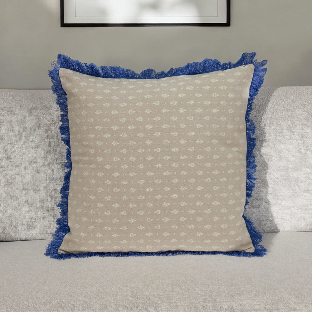 Oyster Beige Throw Pillow - Homeroots