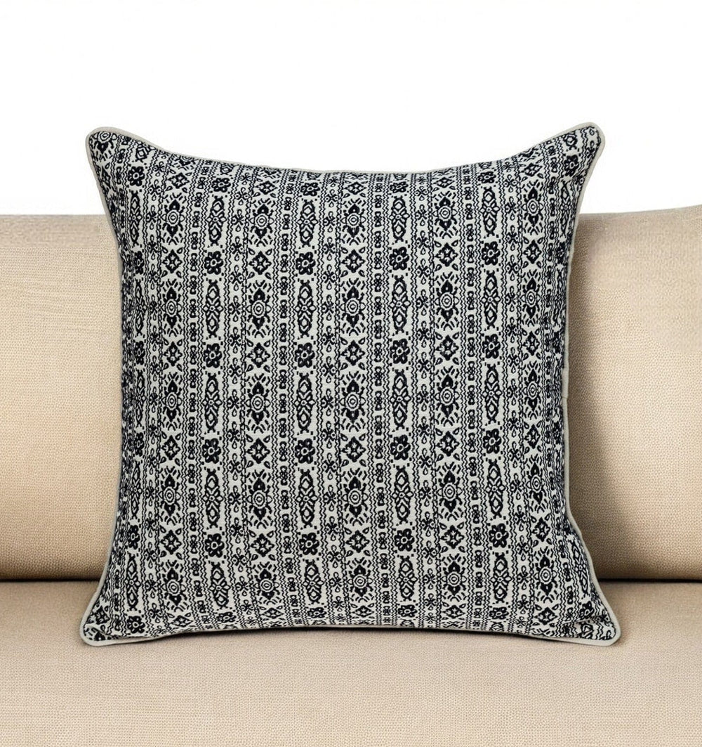 Black And White Vintage Design Throw Pillow - Homeroots