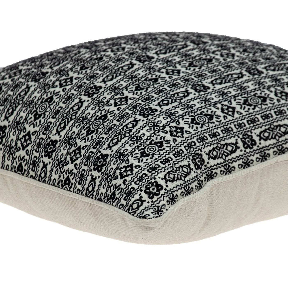 Black And White Vintage Design Throw Pillow - Homeroots - Flyclothing LLC