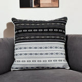 Black And White Abstract Accent Pillow - Homeroots