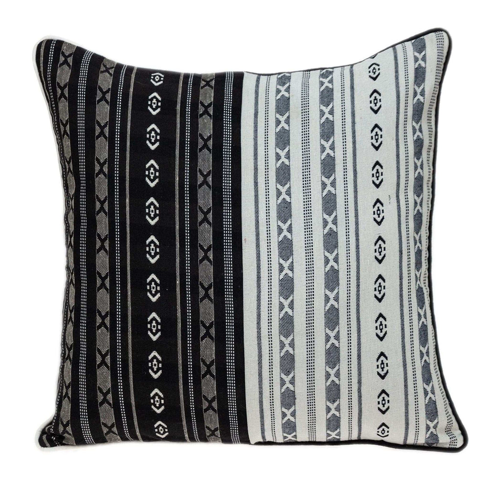 Black And White Abstract Accent Pillow - Homeroots - Flyclothing LLC