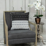 Black And White Abstract Accent Pillow - Homeroots - Flyclothing LLC