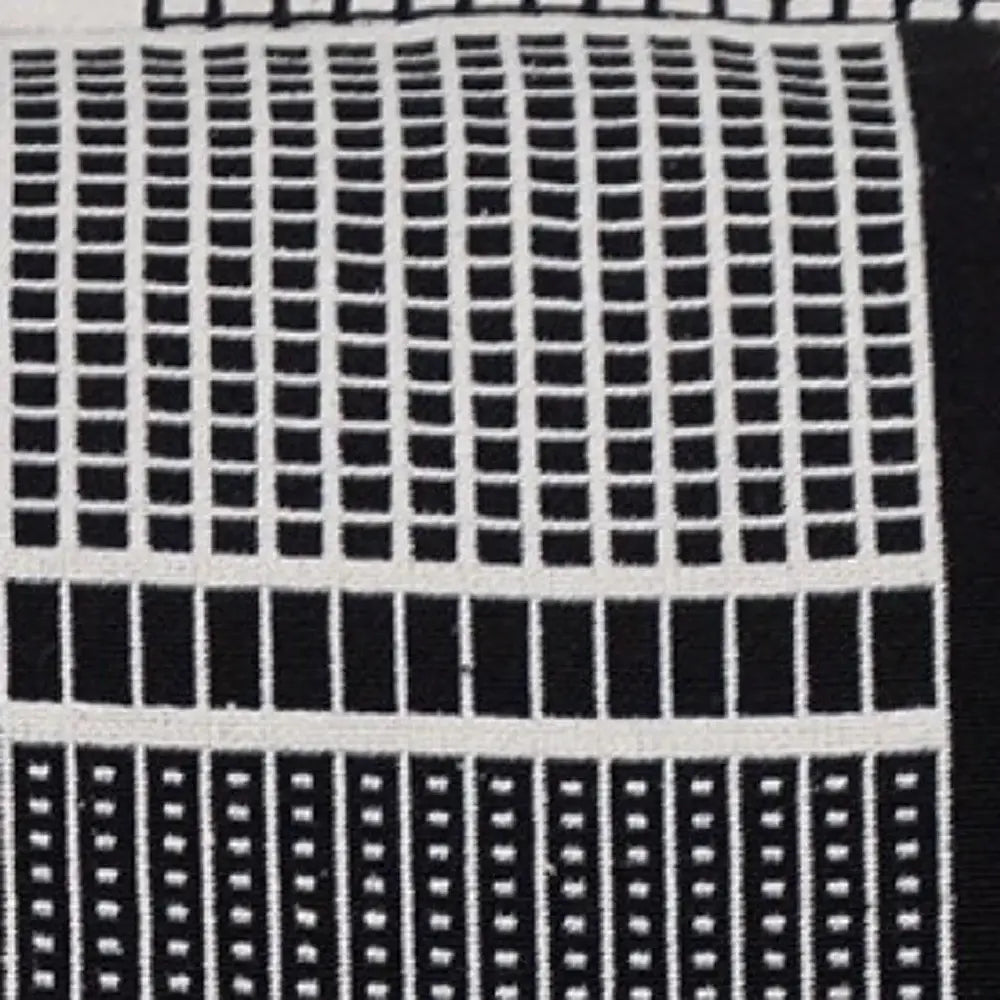 Black And White Abstract Stripes Throw Pillow - Homeroots - Flyclothing LLC