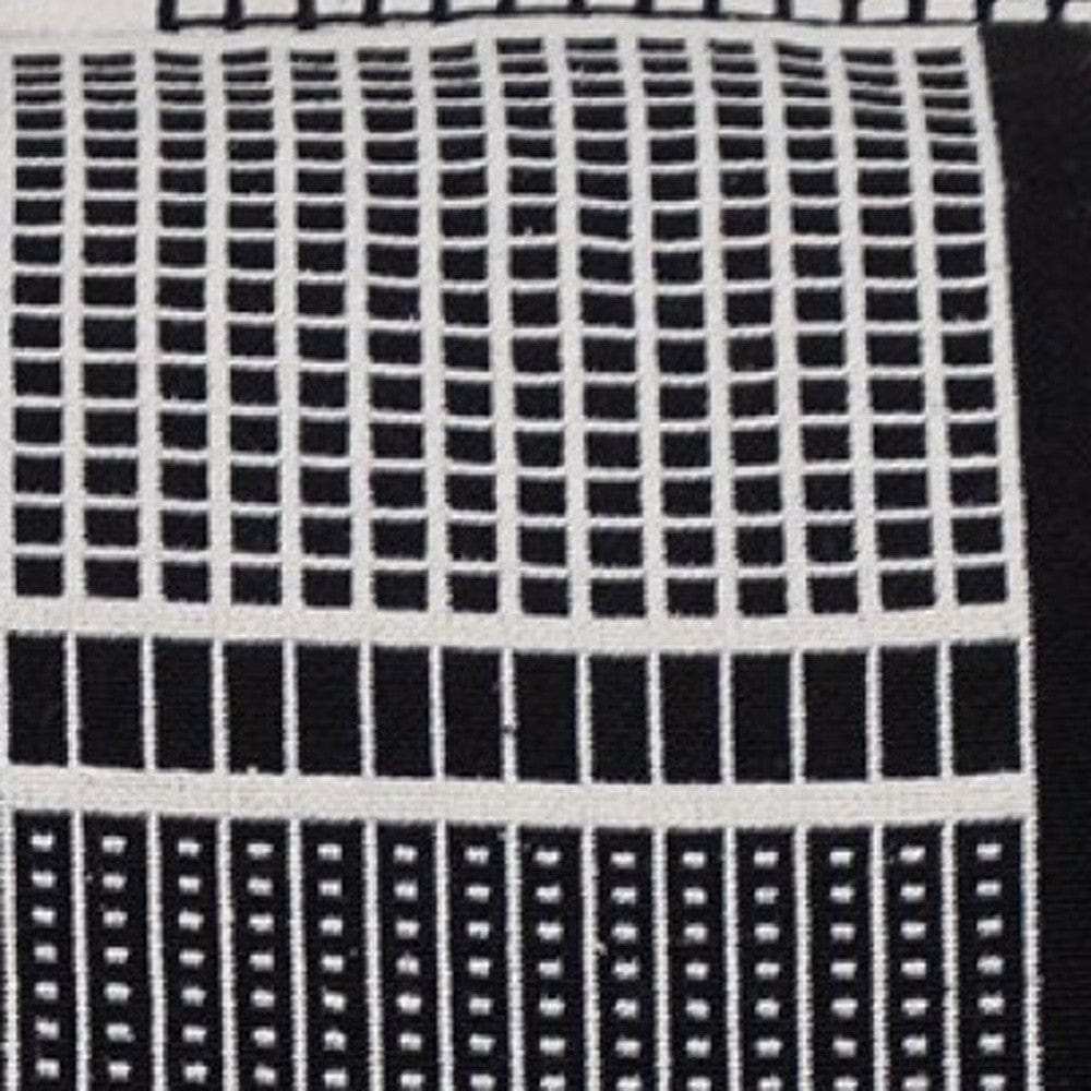 Black And White Abstract Stripes Throw Pillow - Homeroots - Flyclothing LLC